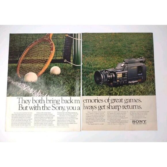 Sony Handycam Pro 1988 Camcorder Trade Print Magazine Ad Tech Technology ADVERT - Picture 1 of 8